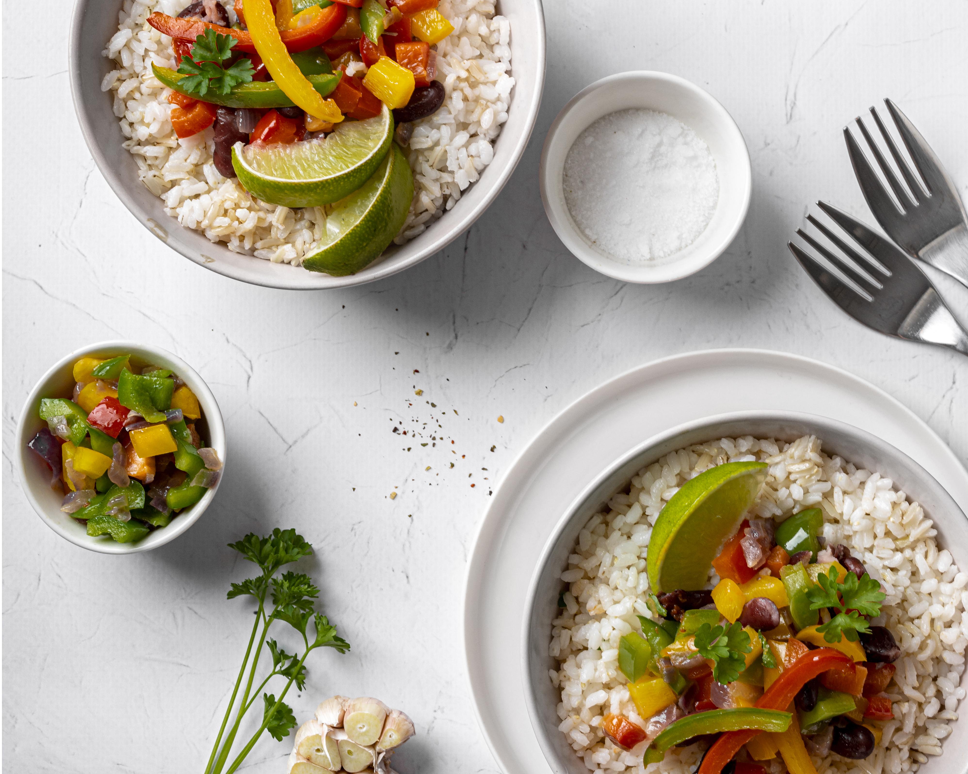 Porcion de arroz blanco recomendada para una dieta balanceada